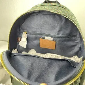COACH Court Backpack Olive Green Leather Monogram Logo Coach | Bags | Coach Court Backpack Olive Green Leather  main image 3
